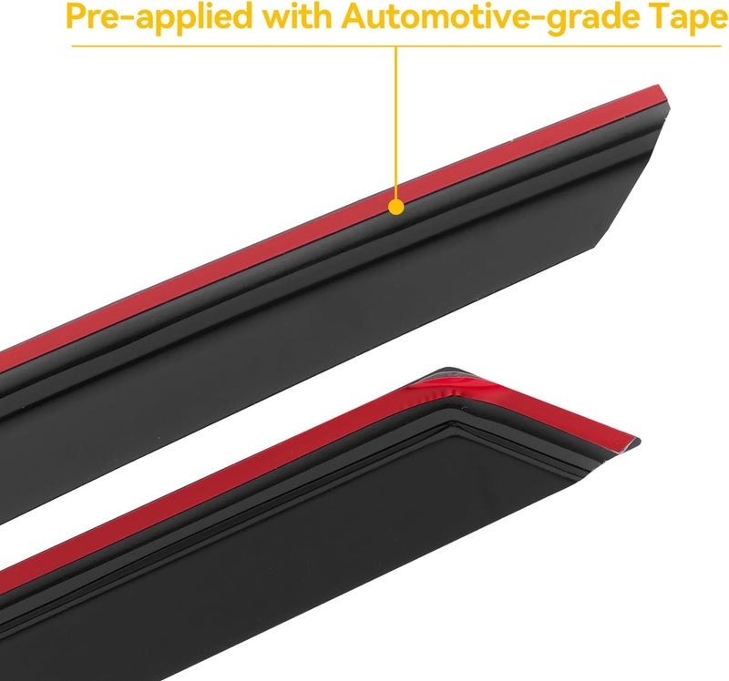 Cxdar Window Rain Guards for 2014-2018 Chevy Silverado/GMC Sierra 1500 Regular Cab, Out-Channel Window Vent Wind Visors Shades Deflectors for 15-19 Silverado/Sierra 2500HD 3500HD - Image 4